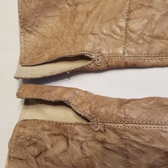 Report Signature Fairfax 2 Tan Leather Over The Knee Stiletto Boots 7.5M - Picture 9 of 16